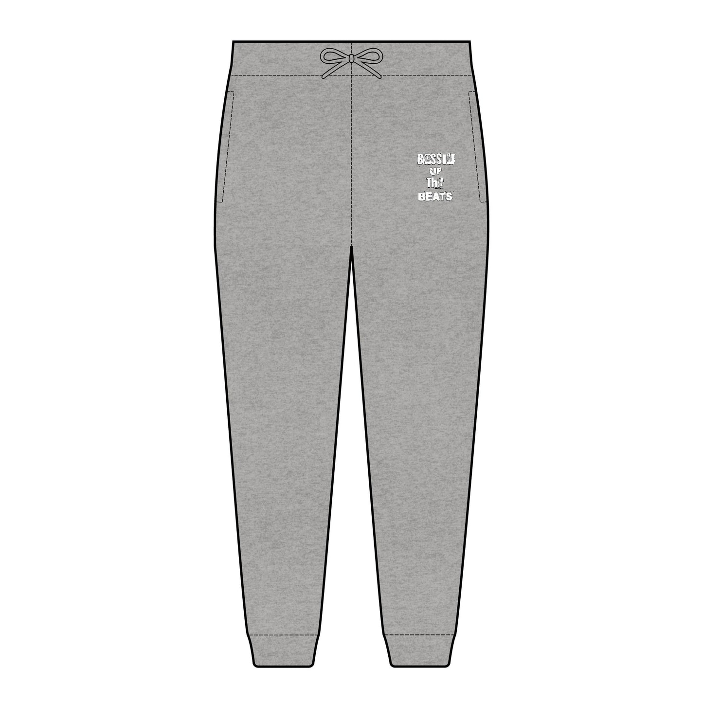 Bossin Up The Beats Casual Joggers with Motivational Embroidery | Perfect for Athletes, Gifts for Fitness Lovers, Women's and Men's Lounge Wear