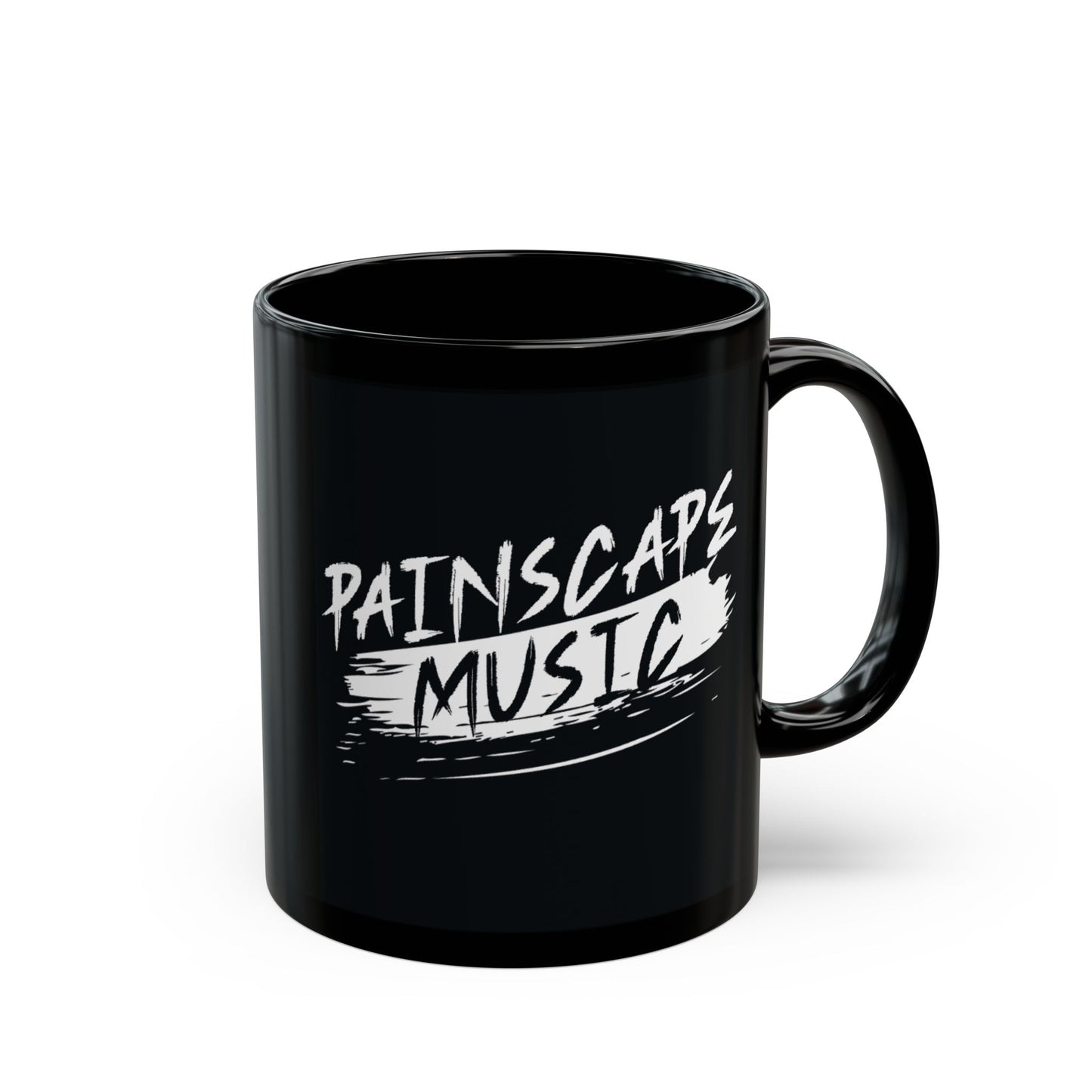 Painscape Music Black Ceramic Mug – 11oz & 15oz