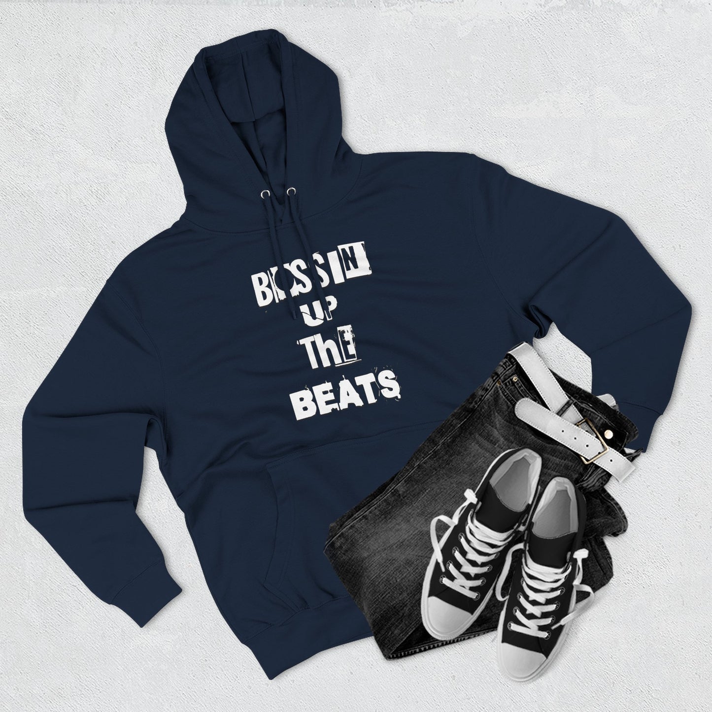 Bossin' Up The Beats Inspired Fleece Hoodie - Comfortable Music Lover's Apparel, Cozy Gift for Musicians