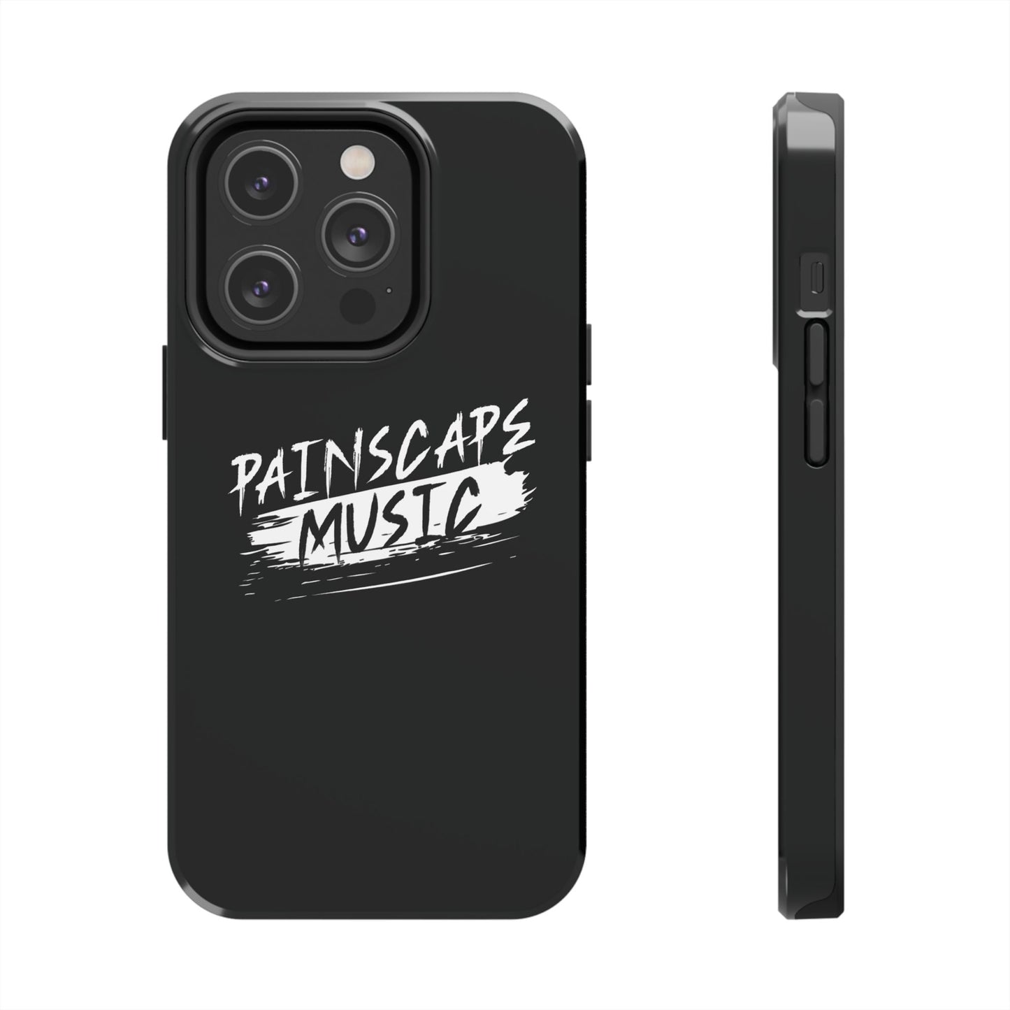 Tough Phone Case — "Painscape Music" Black Protective Phone Cover