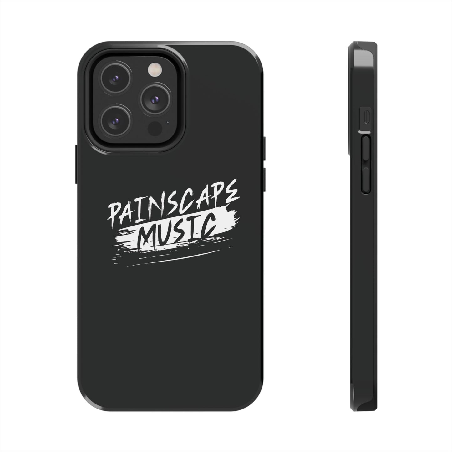 Tough Phone Case — "Painscape Music" Black Protective Phone Cover