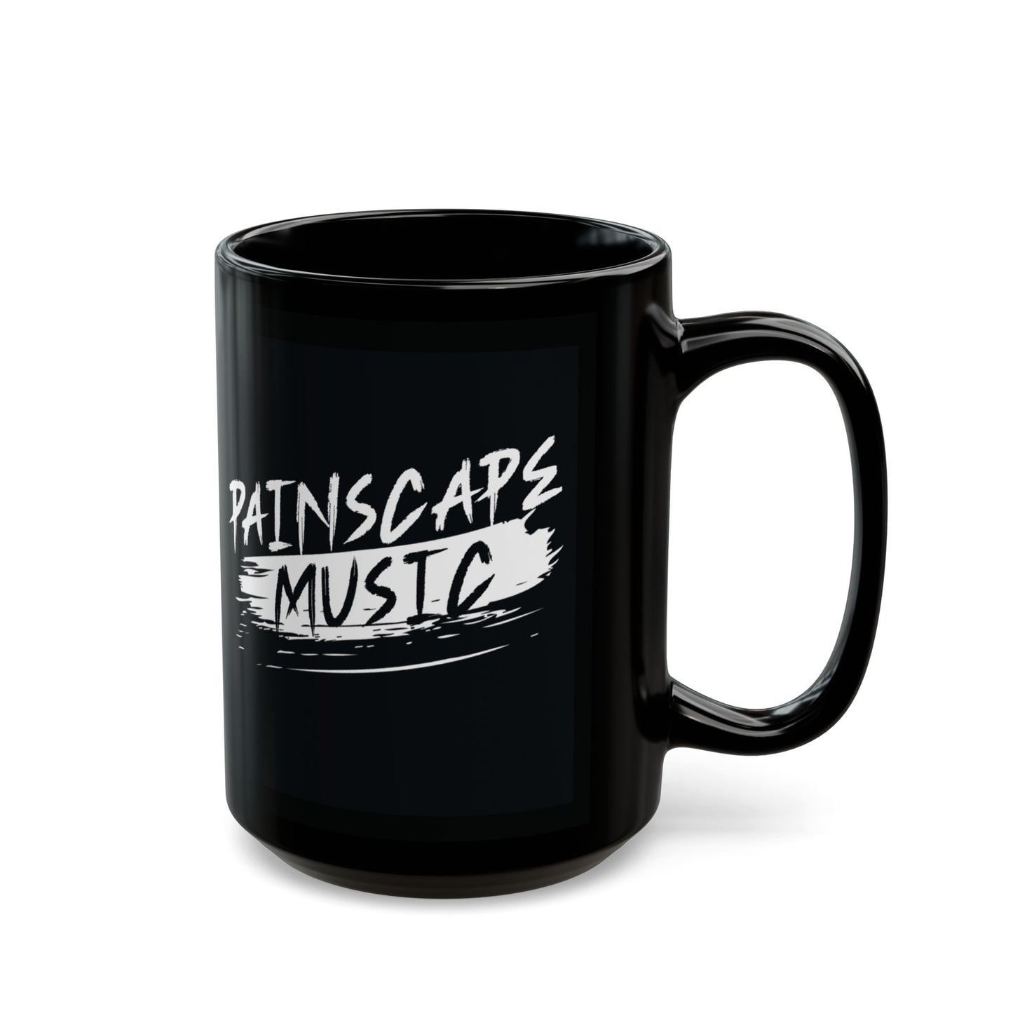 Painscape Music Black Ceramic Mug – 11oz & 15oz