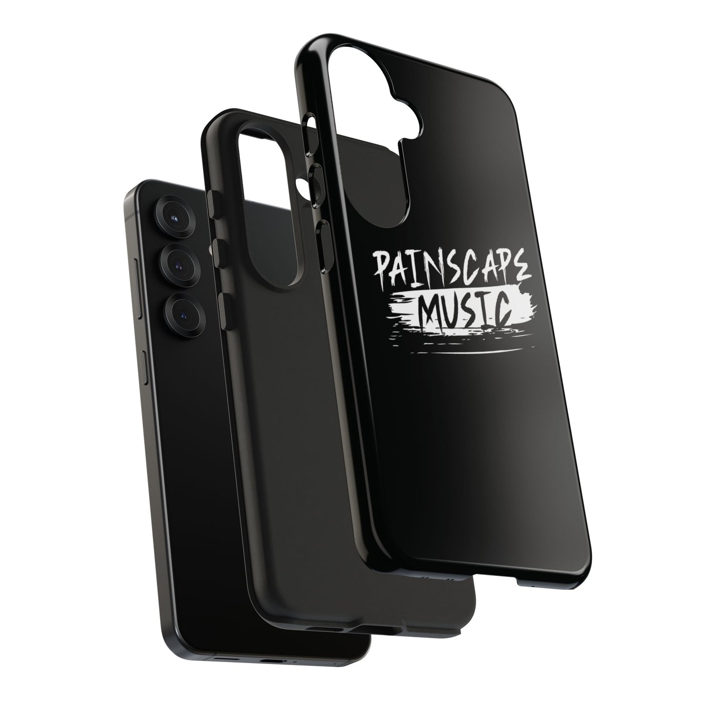Tough Phone Case — "Painscape Music" Black Protective Phone Cover
