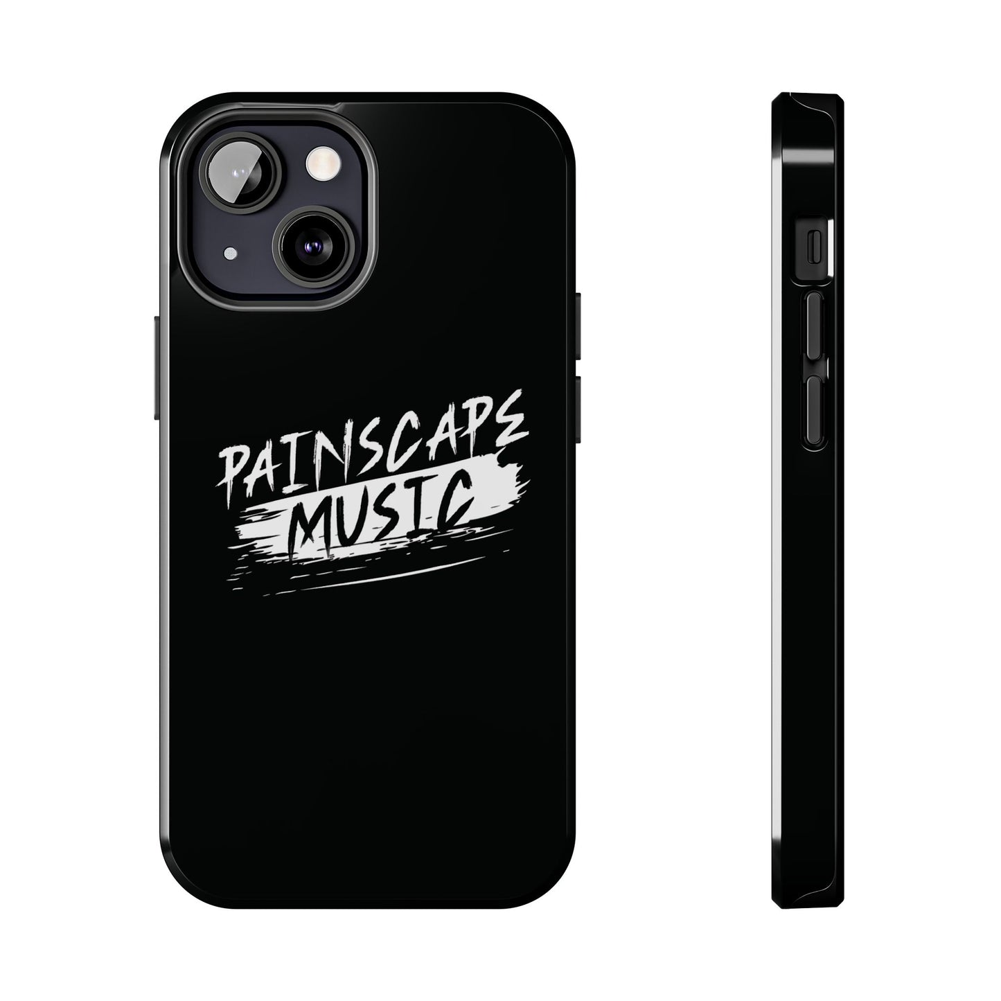 Tough Phone Case — "Painscape Music" Black Protective Phone Cover