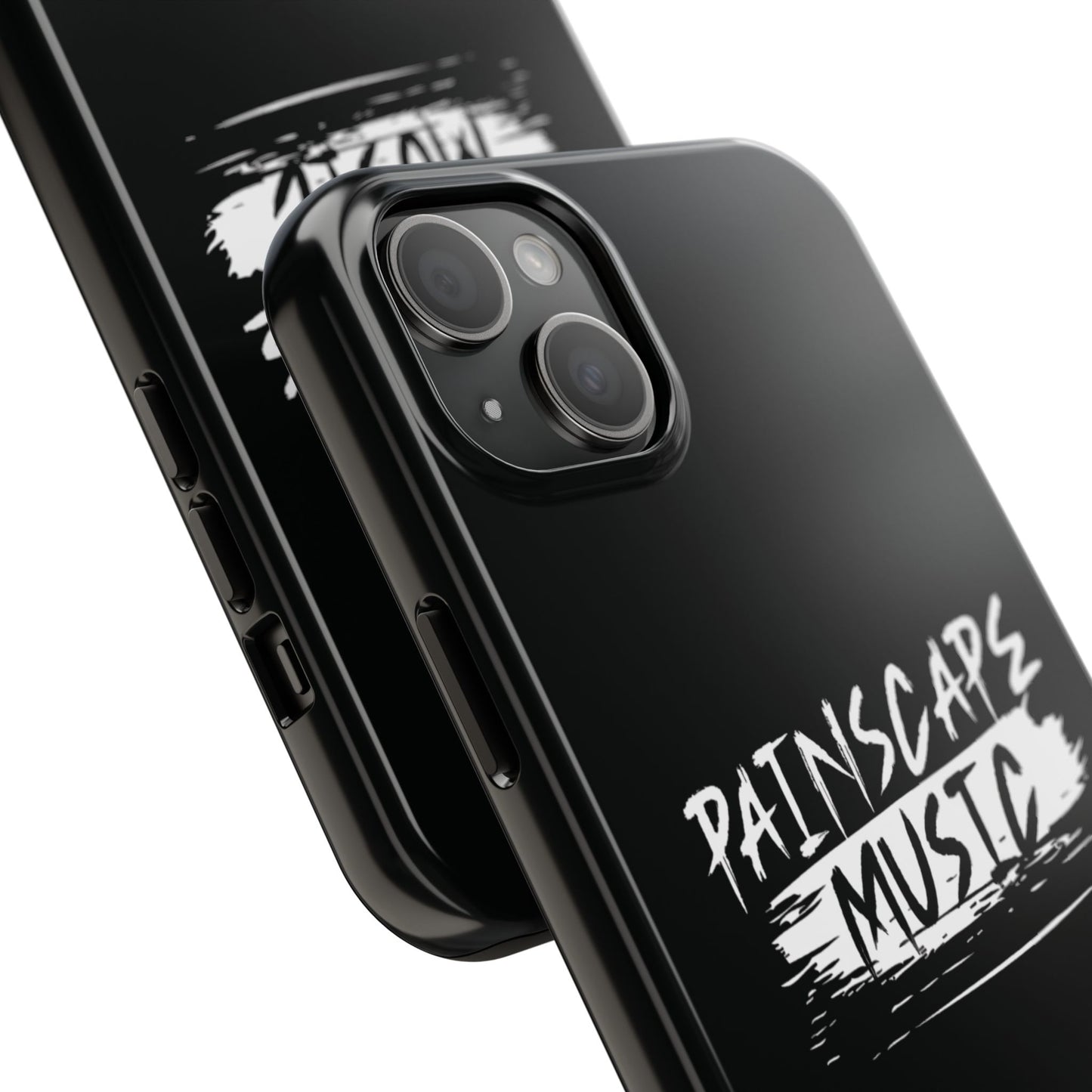 Tough Phone Case — "Painscape Music" Black Protective Phone Cover