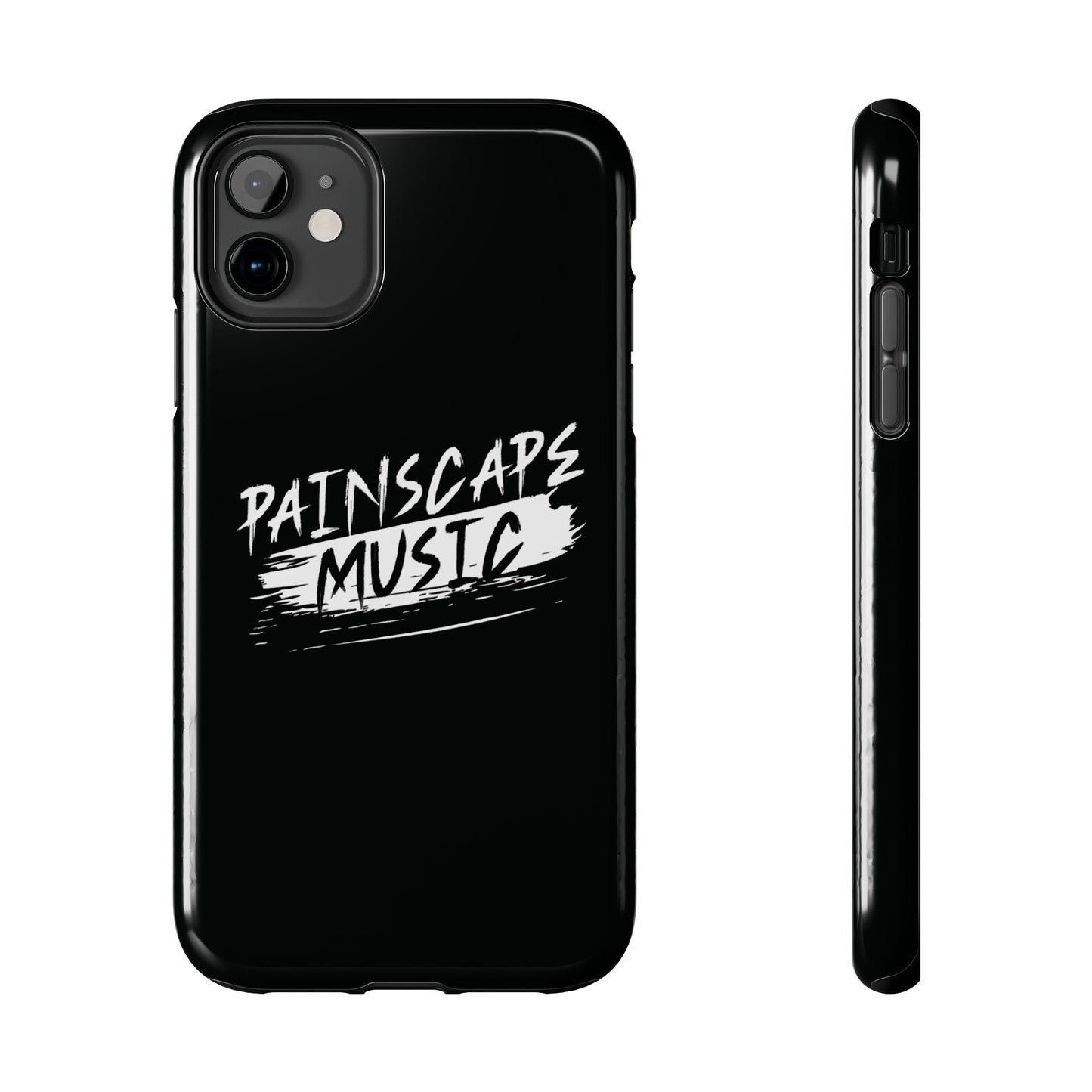 Tough Phone Case — "Painscape Music" Black Protective Phone Cover