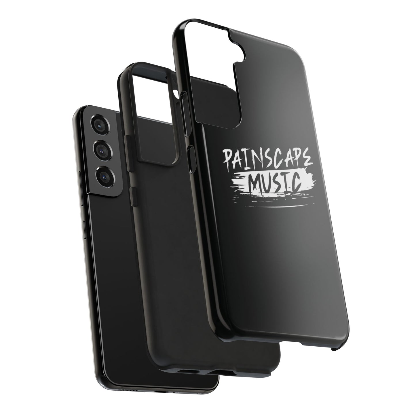 Tough Phone Case — "Painscape Music" Black Protective Phone Cover
