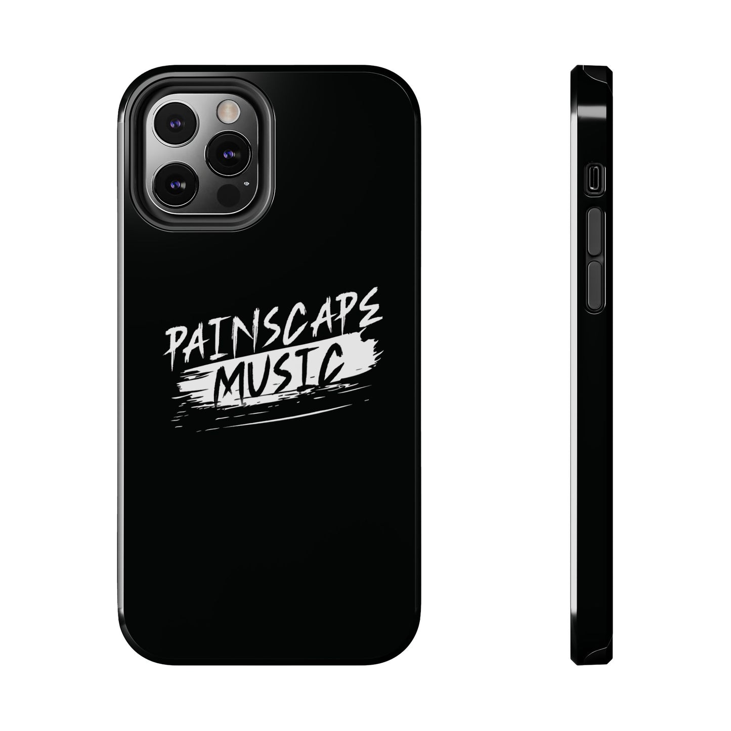 Tough Phone Case — "Painscape Music" Black Protective Phone Cover