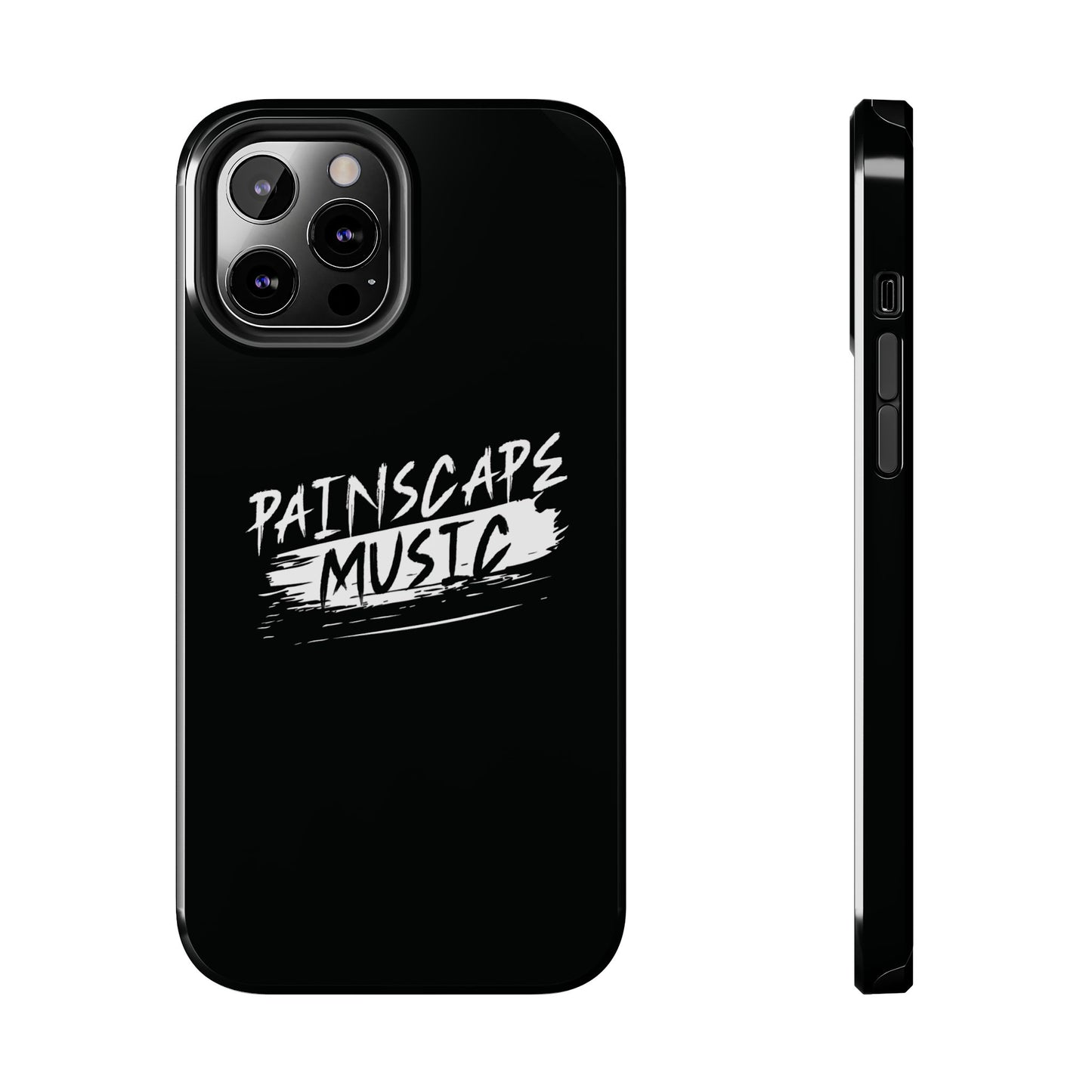Tough Phone Case — "Painscape Music" Black Protective Phone Cover