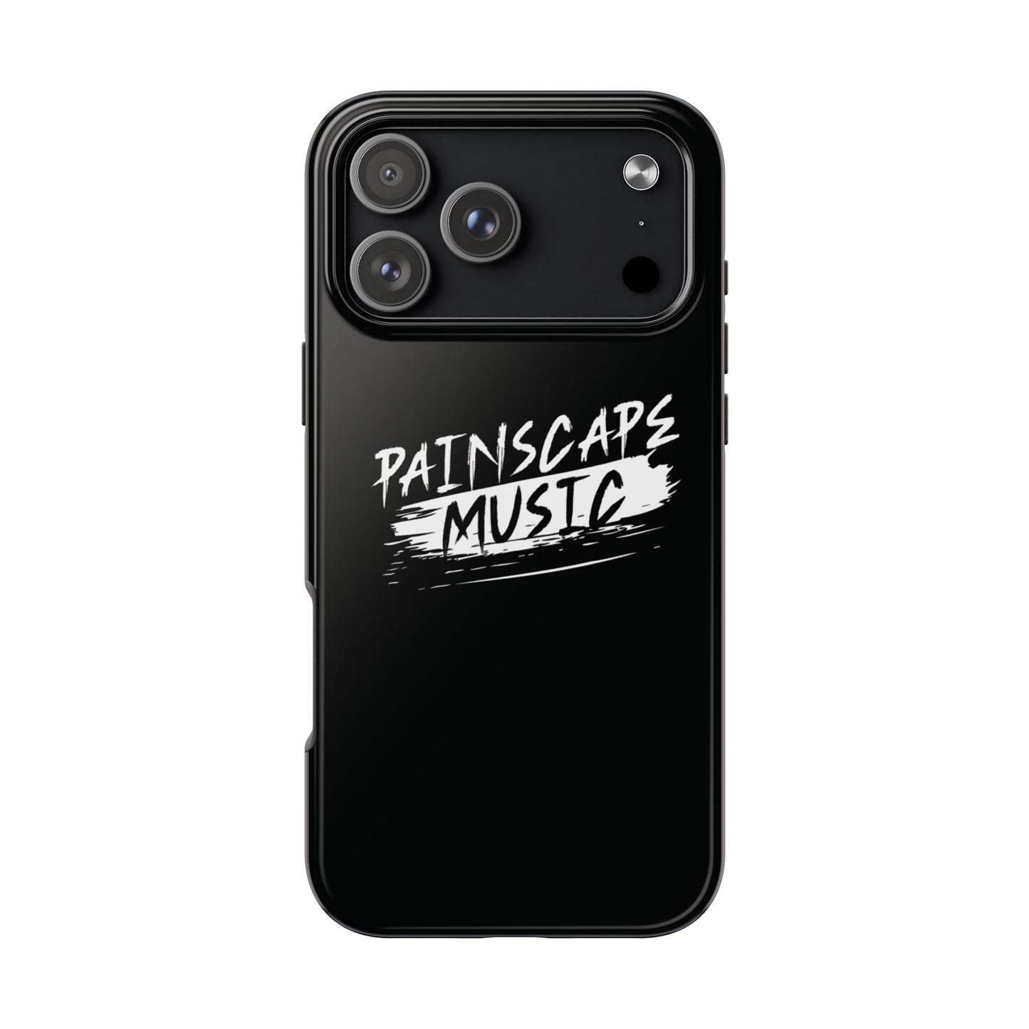 Tough Phone Case — "Painscape Music" Black Protective Phone Cover