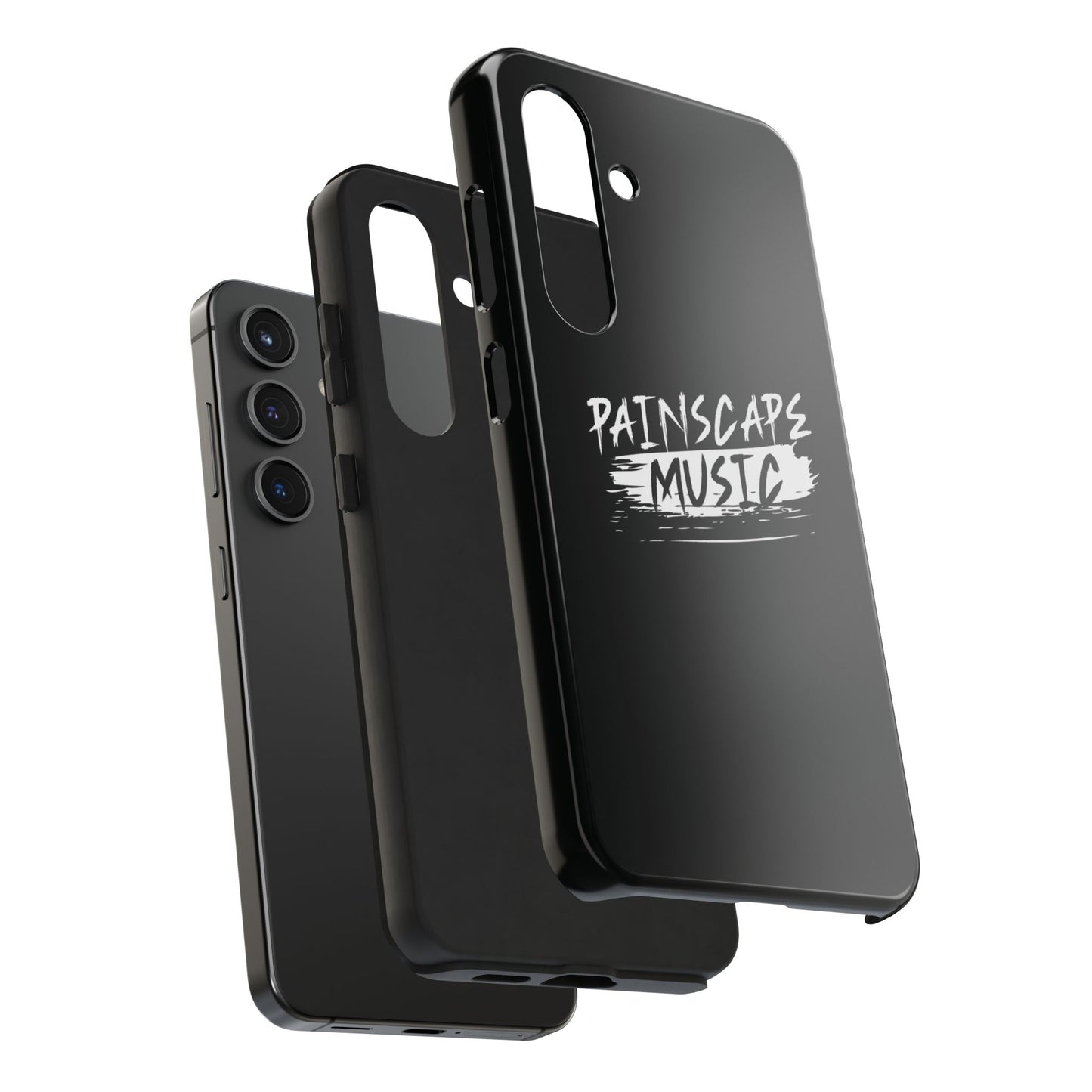 Tough Phone Case — "Painscape Music" Black Protective Phone Cover