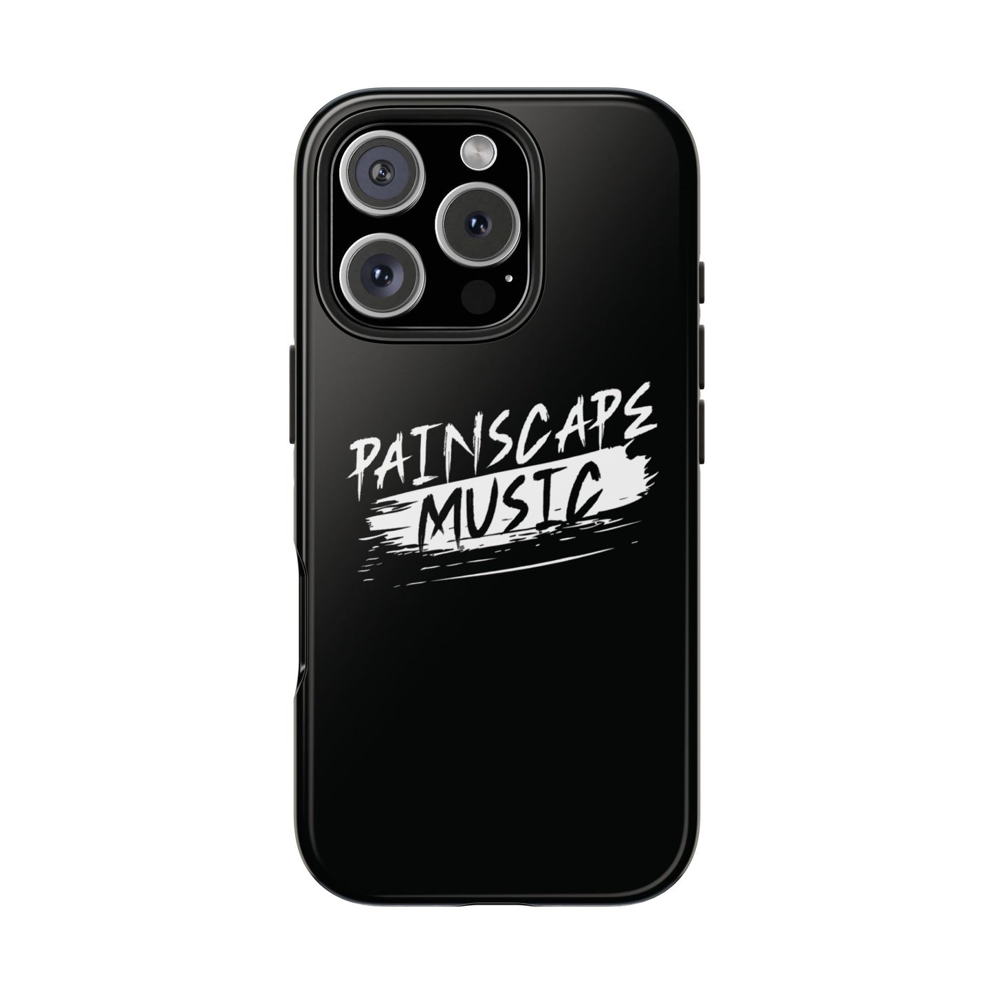 Tough Phone Case — "Painscape Music" Black Protective Phone Cover