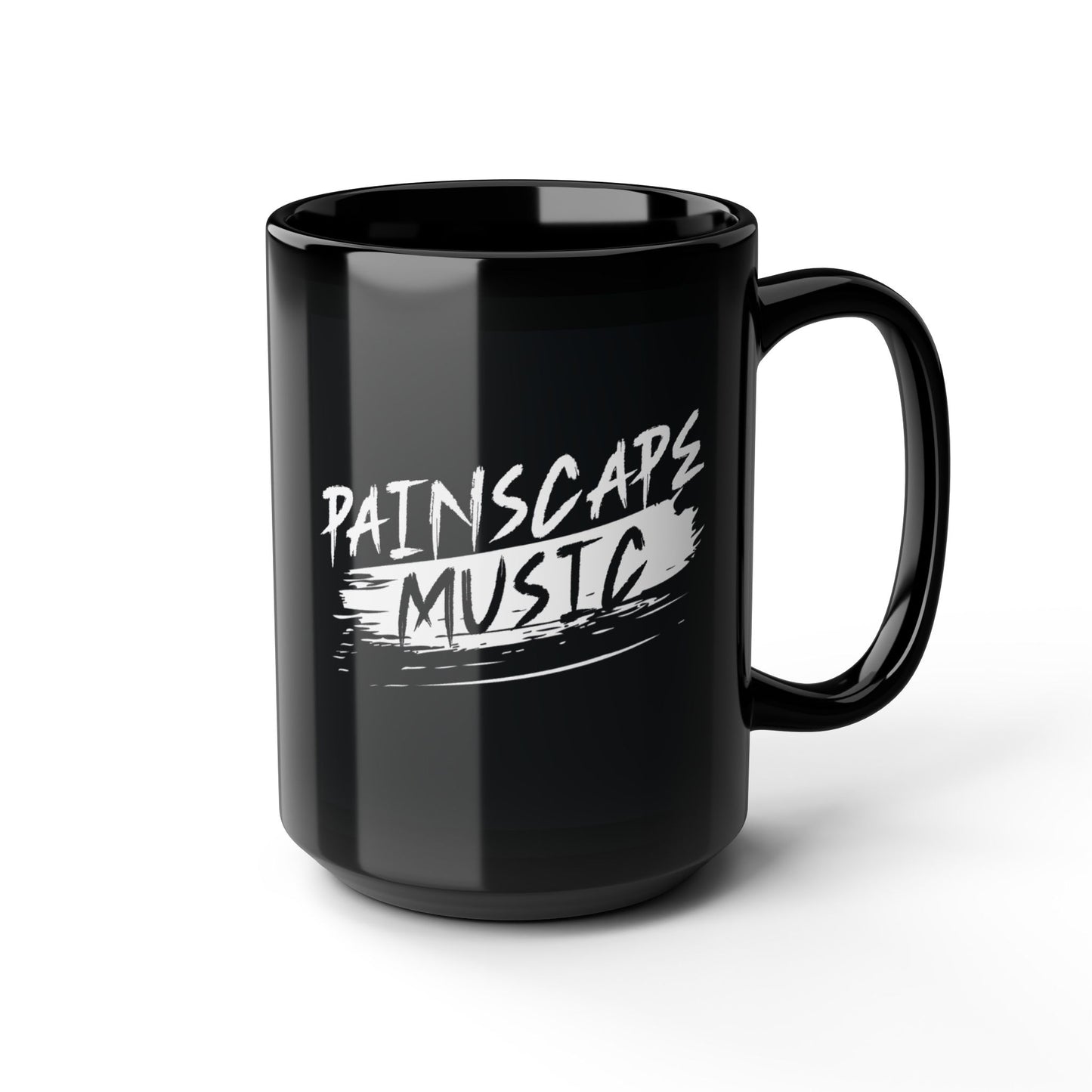 Painscape Music Black Ceramic Mug – 11oz & 15oz