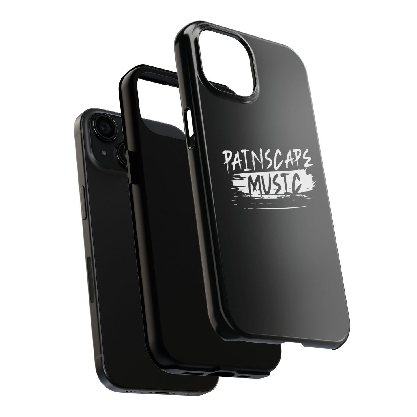 Tough Phone Case — "Painscape Music" Black Protective Phone Cover