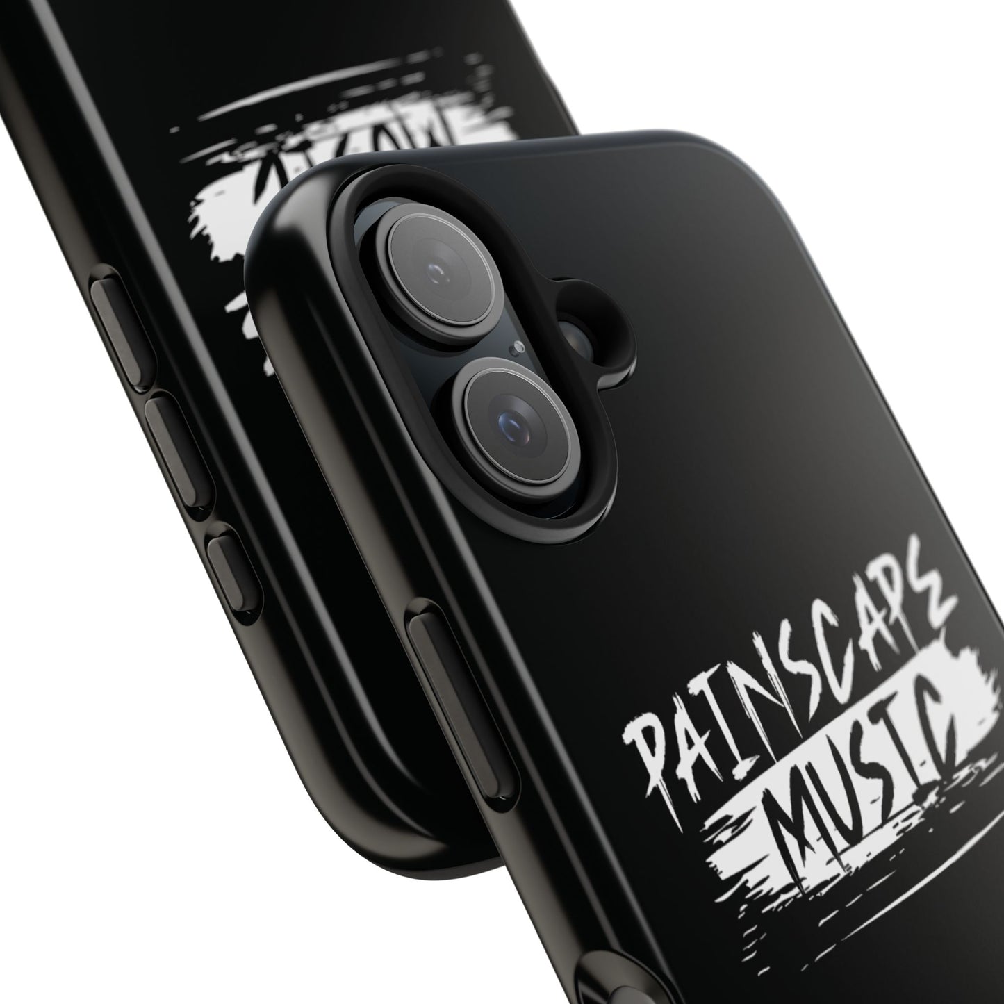 Tough Phone Case — "Painscape Music" Black Protective Phone Cover