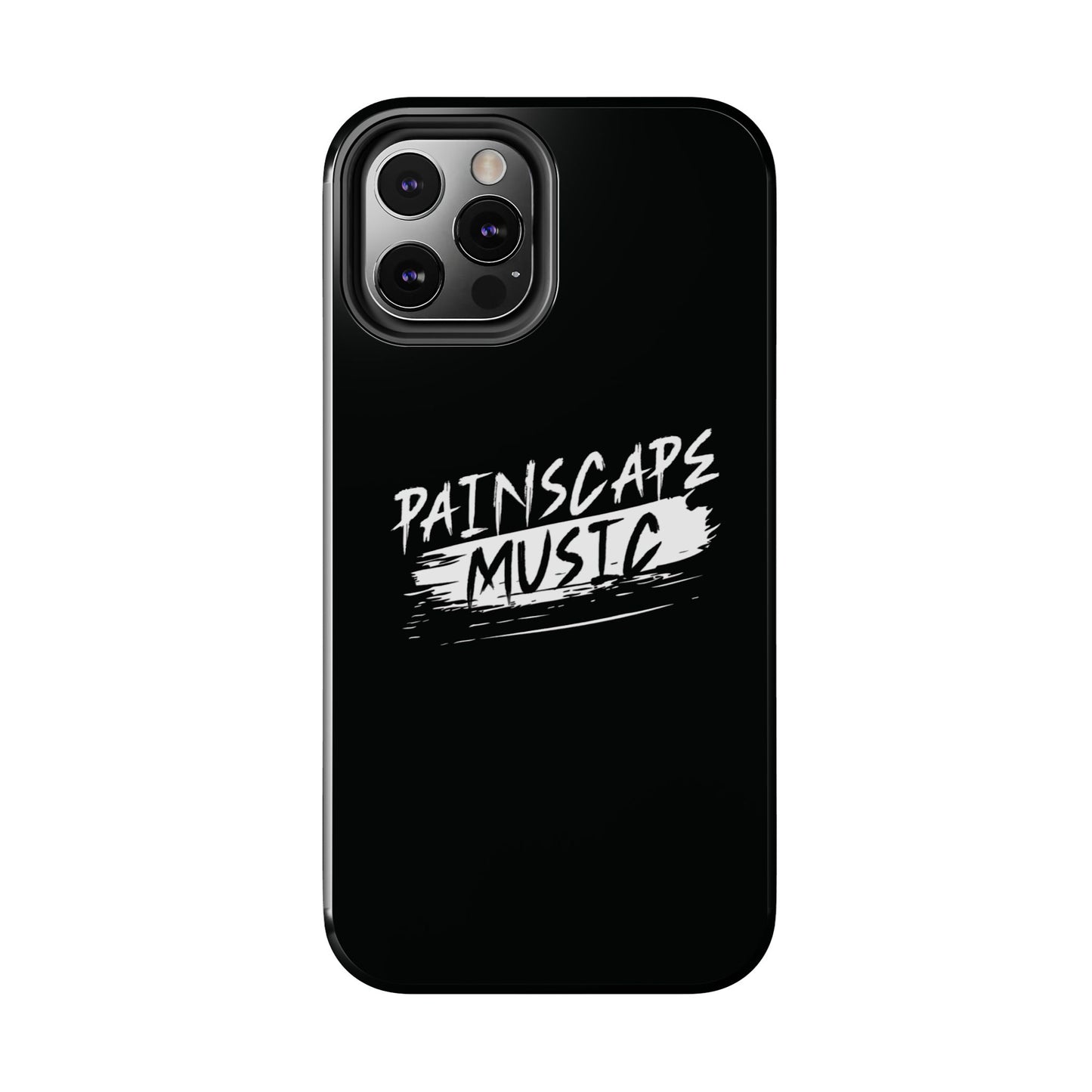 Tough Phone Case — "Painscape Music" Black Protective Phone Cover