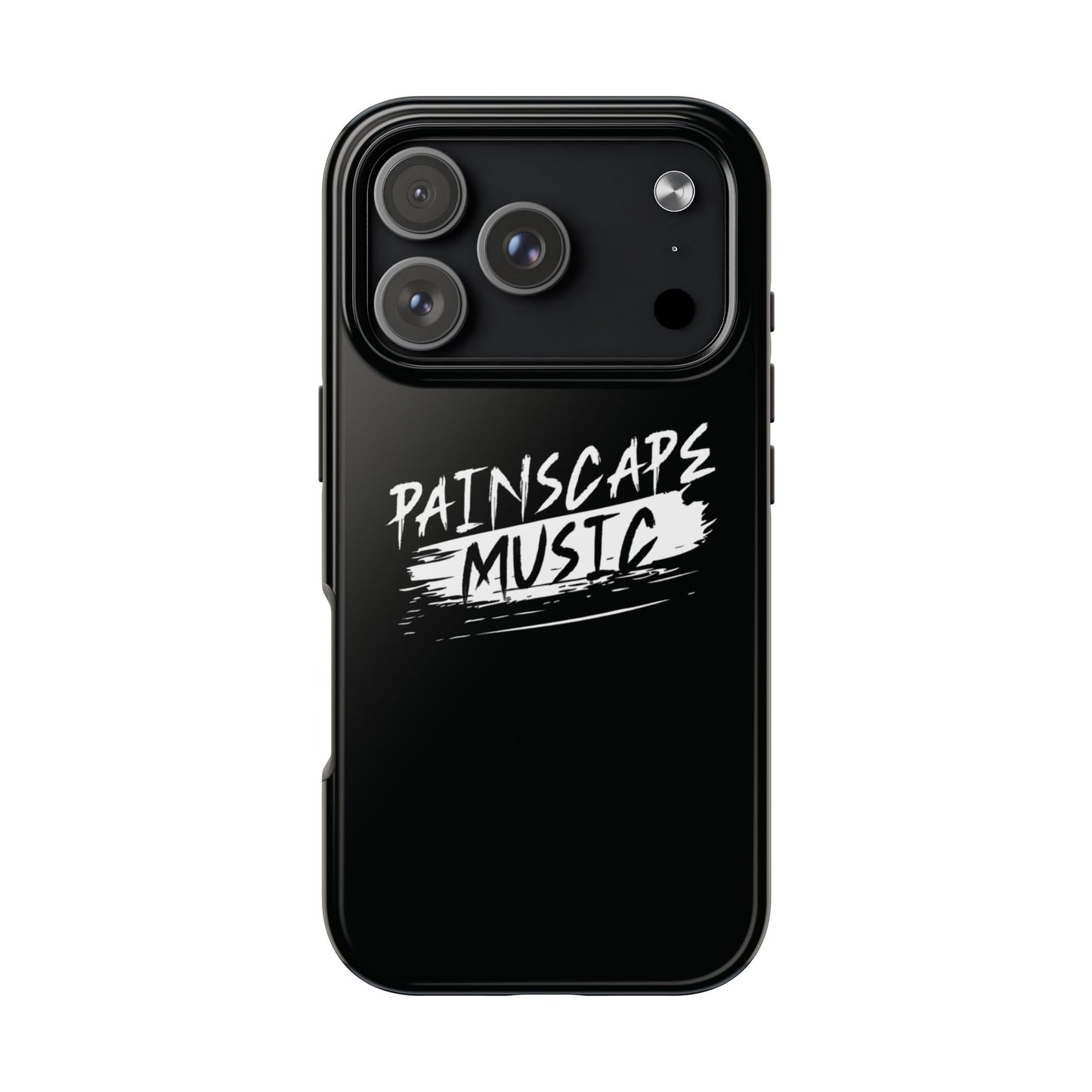 Tough Phone Case — "Painscape Music" Black Protective Phone Cover