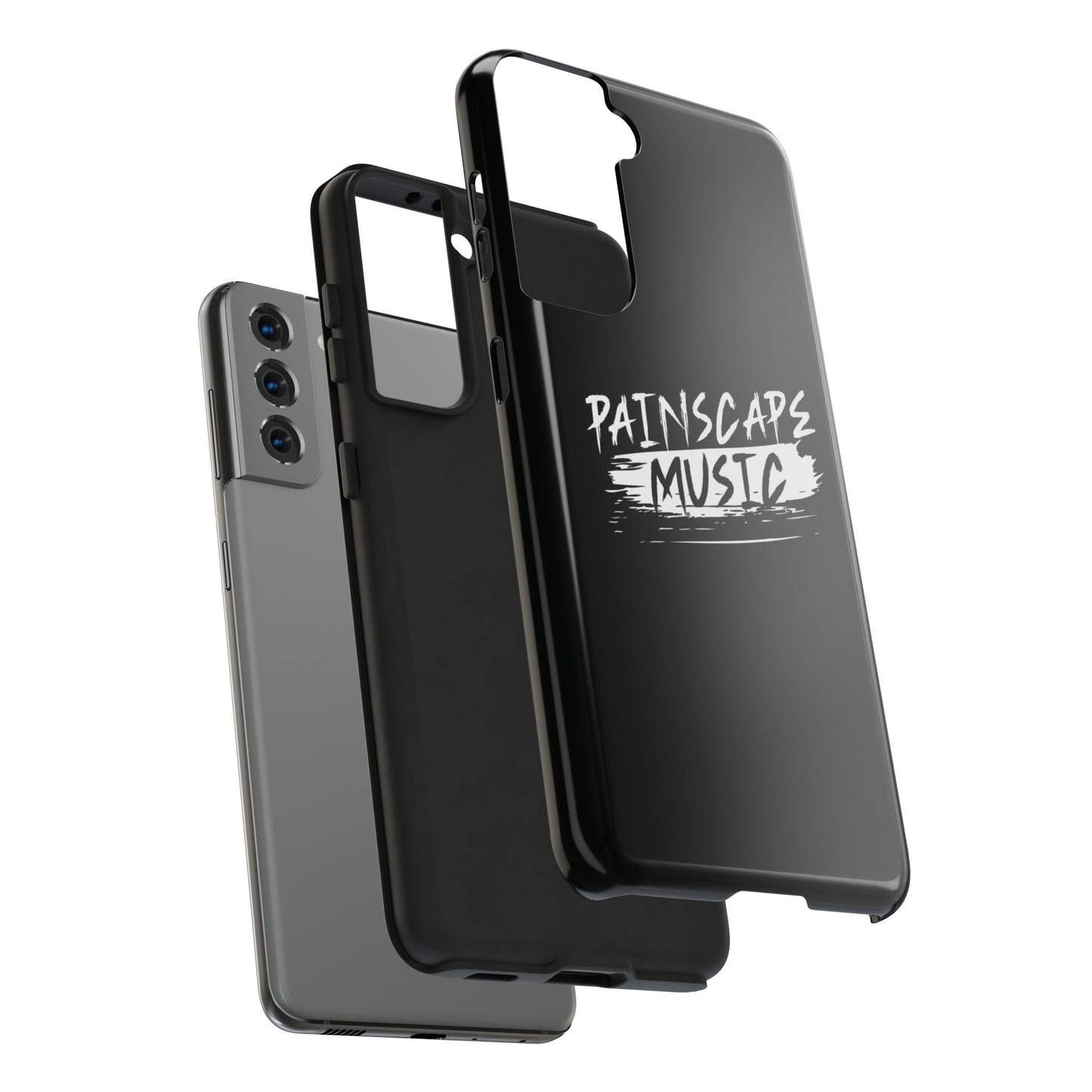 Tough Phone Case — "Painscape Music" Black Protective Phone Cover