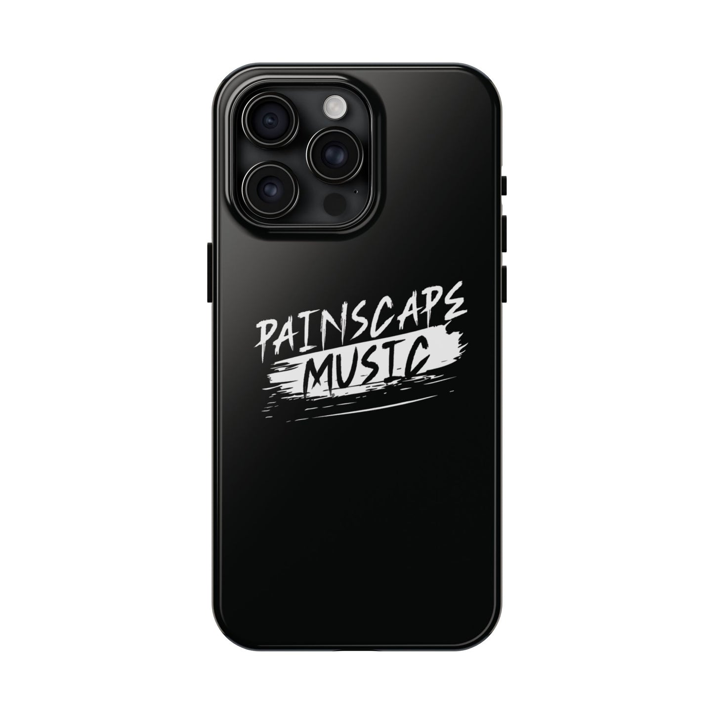 Tough Phone Case — "Painscape Music" Black Protective Phone Cover