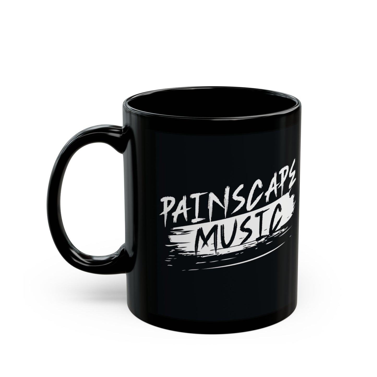 Painscape Music Black Ceramic Mug – 11oz & 15oz