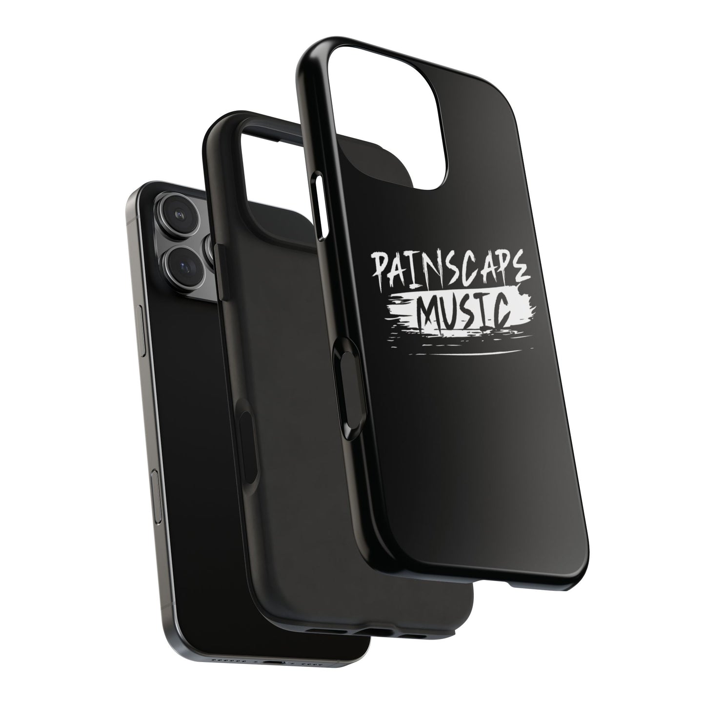 Tough Phone Case — "Painscape Music" Black Protective Phone Cover