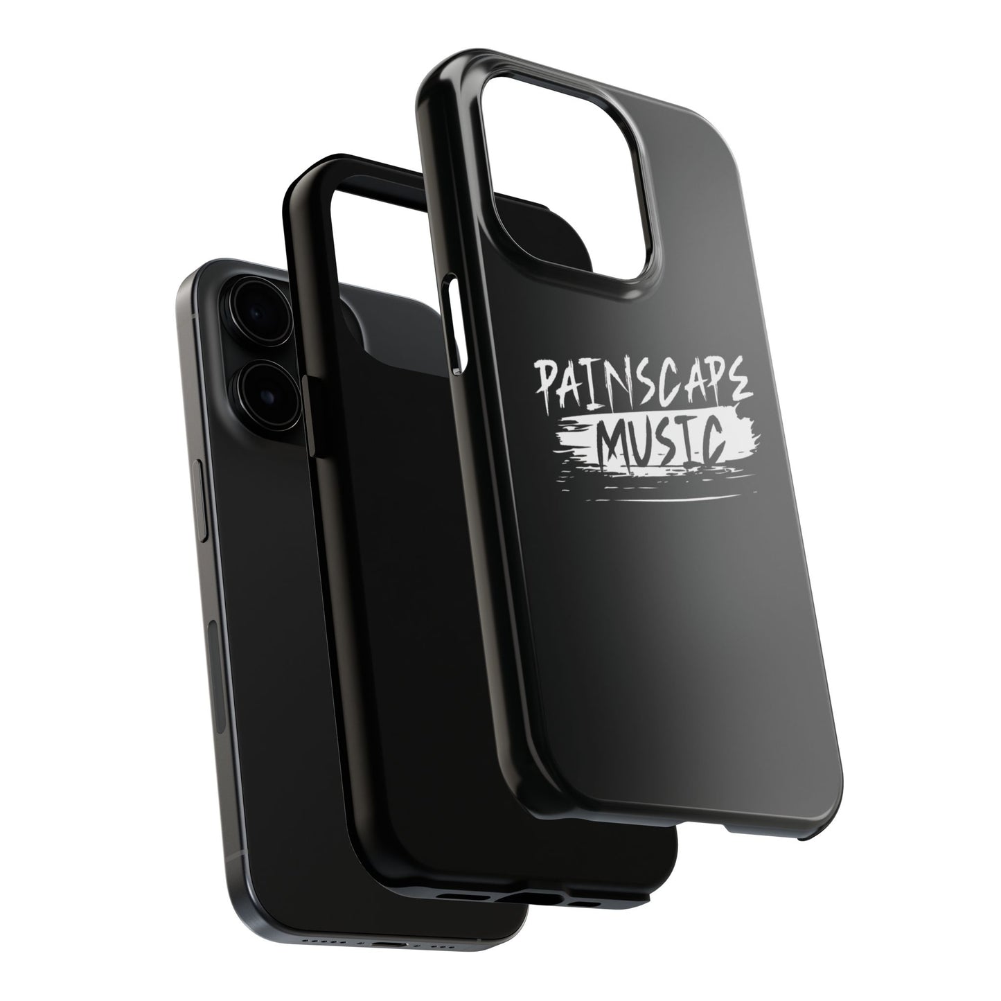 Tough Phone Case — "Painscape Music" Black Protective Phone Cover
