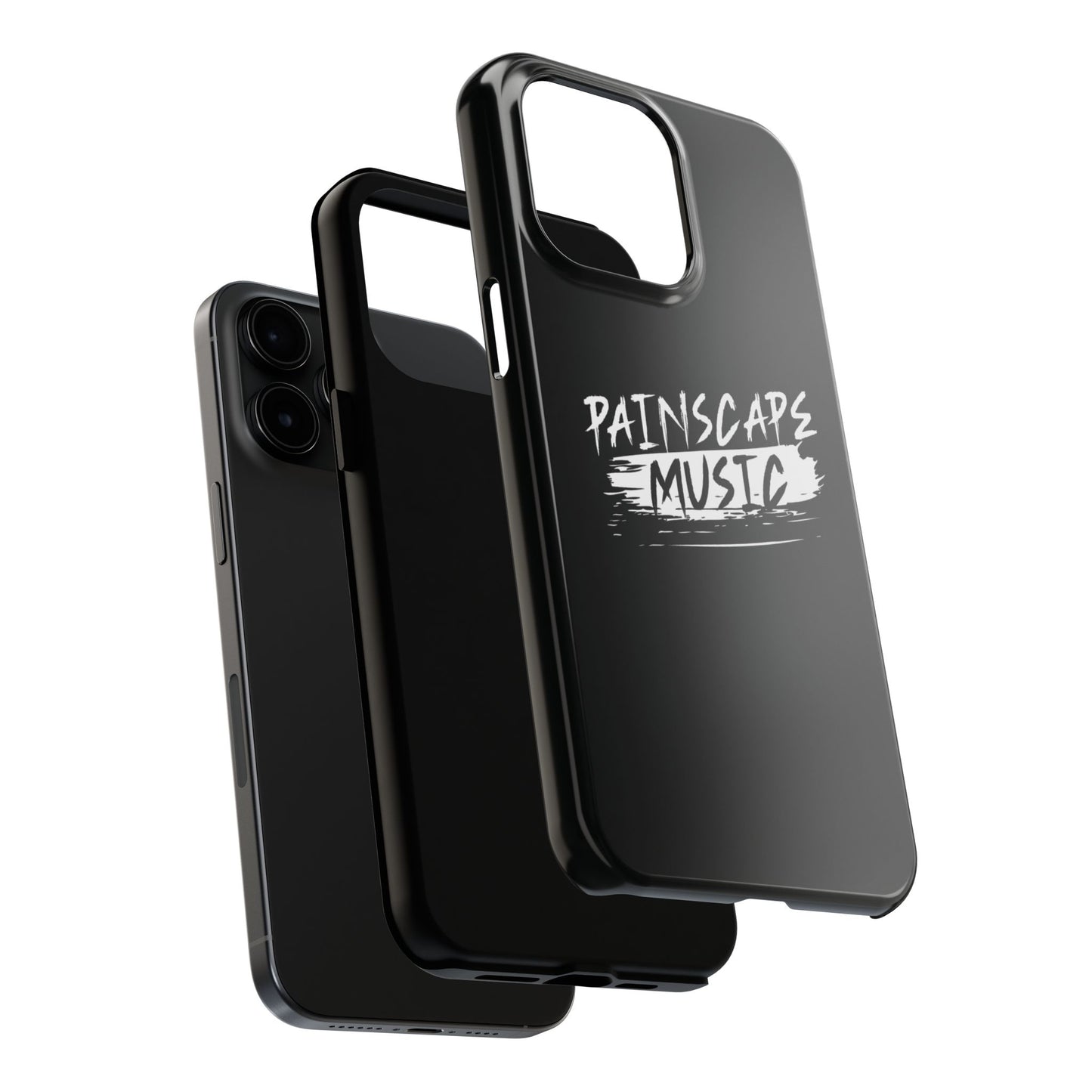 Tough Phone Case — "Painscape Music" Black Protective Phone Cover