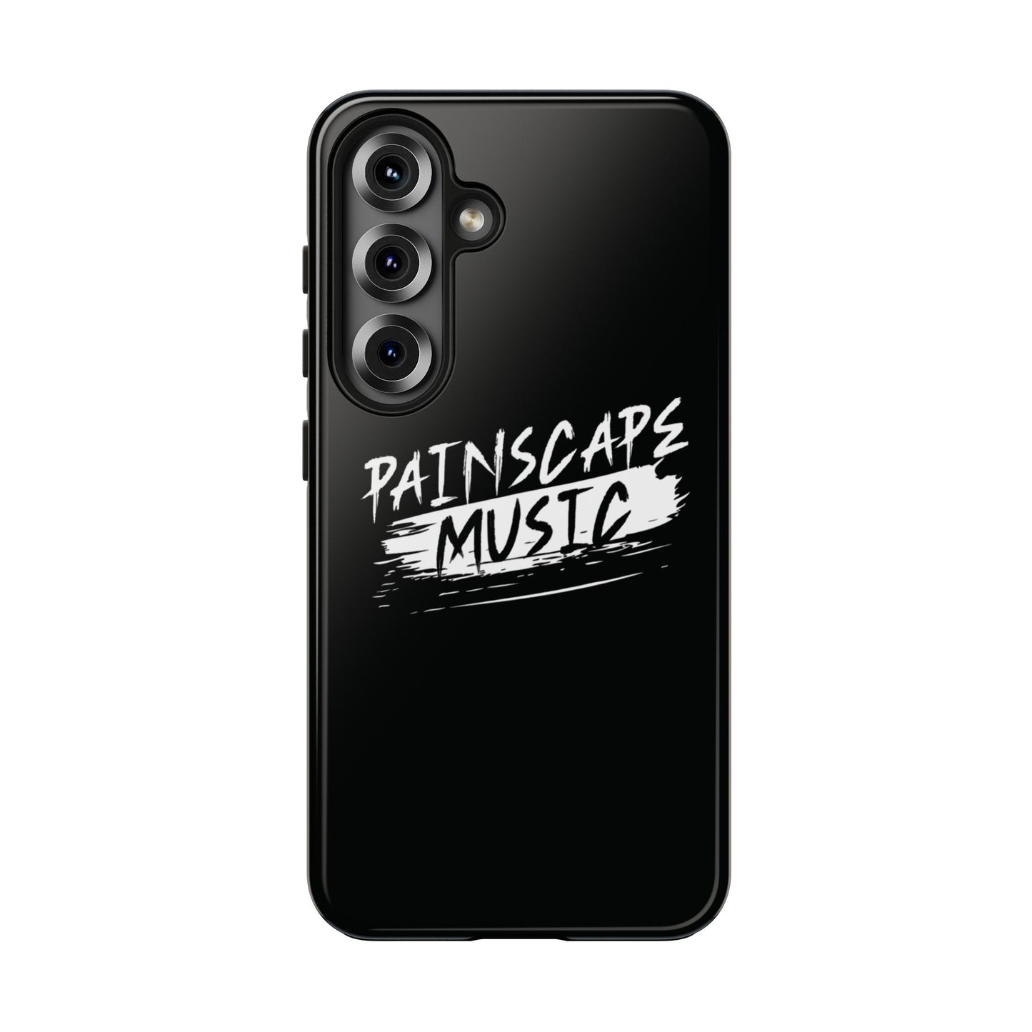 Tough Phone Case — "Painscape Music" Black Protective Phone Cover